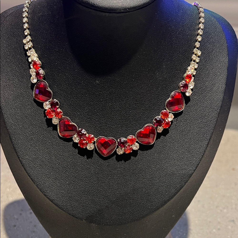 Vintage Red Heart Necklace